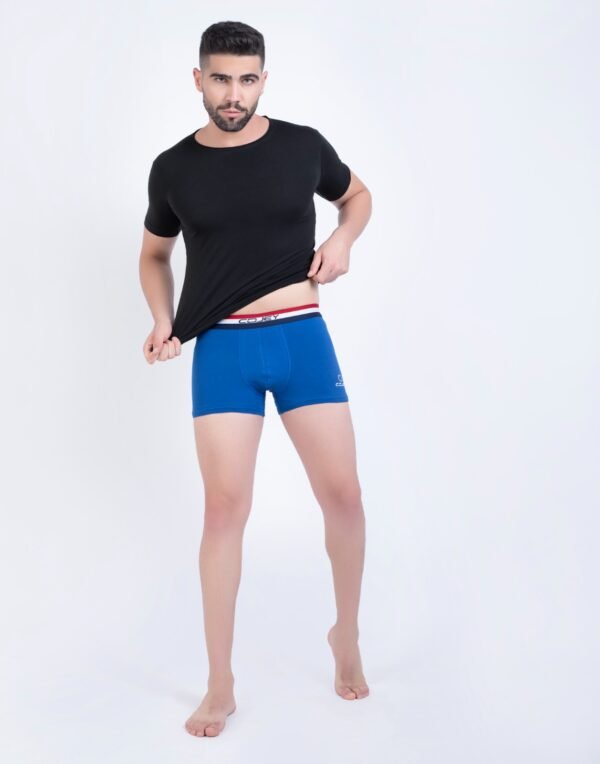 COJEY Men's Premium Cotton Boxer Shorts – Blue