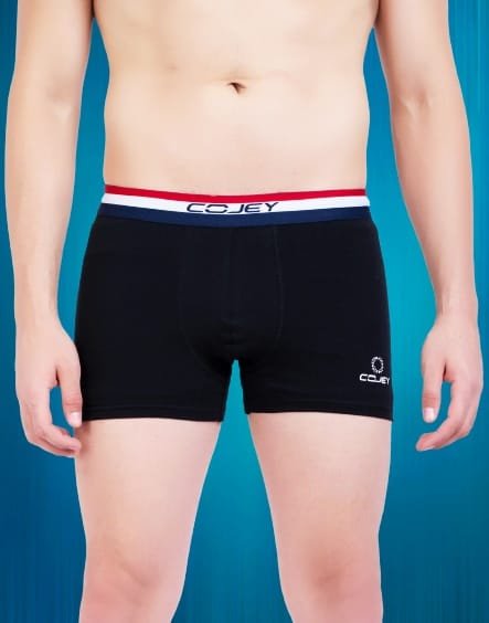 COJEY Men’s Premium Cotton Boxer Shorts – Black