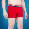 COJEY Men's Premium Cotton Boxer Shorts – Red