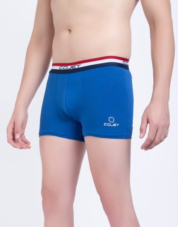 COJEY Men's Premium Cotton Boxer Shorts – Blue