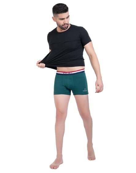 COJEY Men's Premium Cotton Boxer Shorts – Green